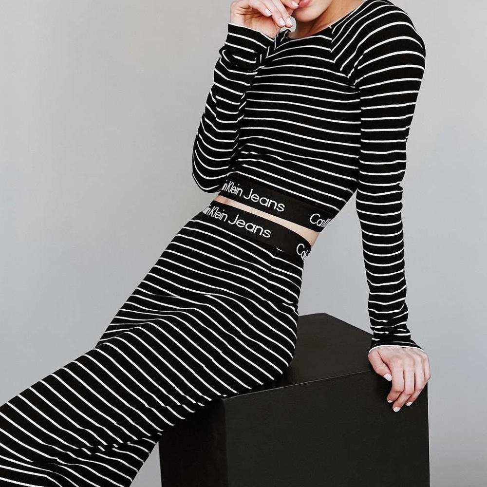 Calvin Klein Jeans Crop Top and Midi Skirt Set